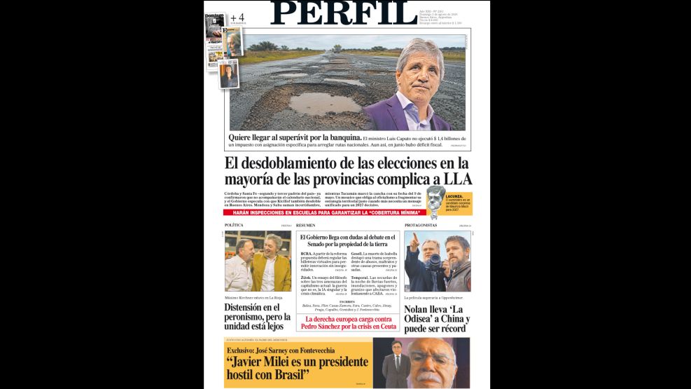 La tapa del Diario PERFIL del domingo 2 de agosto de 2026