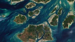 La NASA captó la impactante dinámica de las aguas mareales en Guinea-Bissau