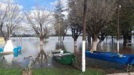 Uno de los lugares más castigados volvió a ser el histórico Club de Pesca Concordia. La creciente inundó gran parte de sus instalaciones y obligó al personal y a los socios a trabajar contrarreloj para proteger embarcaciones, motores, mobiliario y distintos bienes pertenecientes a la institución.