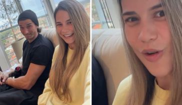 Cinzia Francischiello junto a su novio, Dylan Gissi
