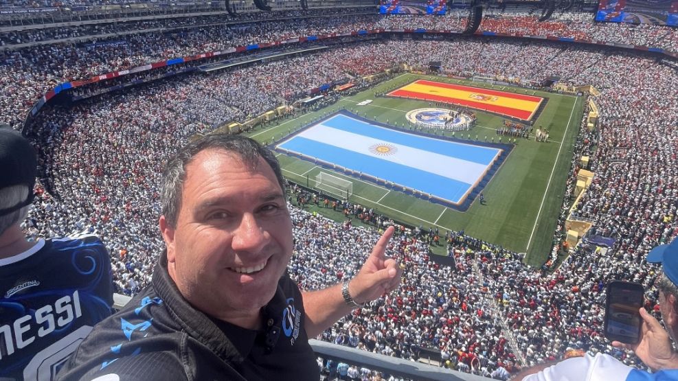 Marcelo Mantaras en la final del Mundial