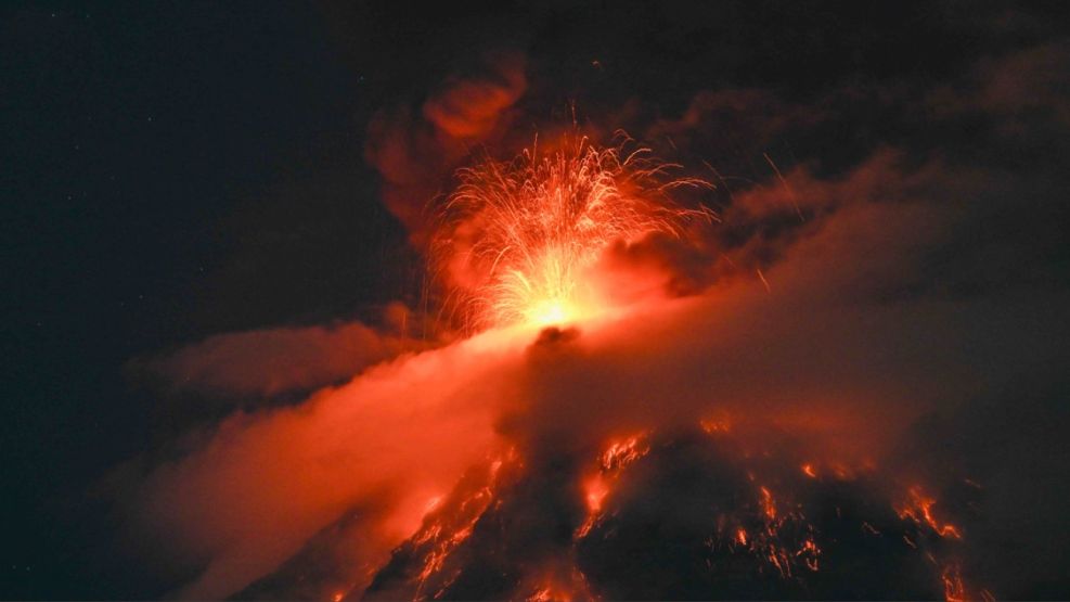 Erupción del volcán de Fuego en Guatemala