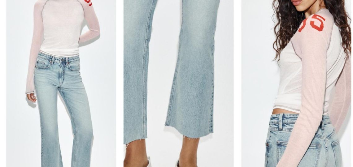Jeans acampanados de regreso: ideas de looks con básicos