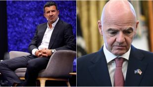 Luis Figo y Gianni Infantino