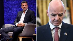 Luis Figo y Gianni Infantino