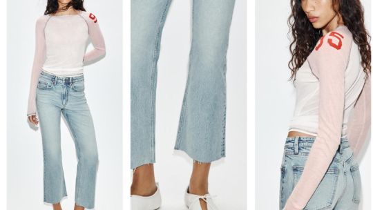 Jeans acampanados de regreso: ideas de looks con básicos