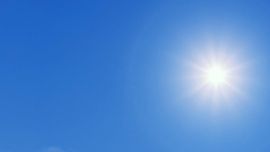 El cielo estará totalmente despejado.