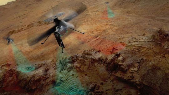 La NASA prueba con éxito una antena de radar ultraligera para los helicópteros SkyFall que buscarán agua en Marte