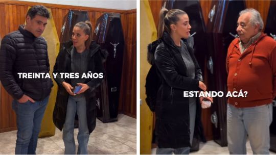 "La última vuelta la das con nosotros": el insólito video de Virginia Gallardo en una funeraria