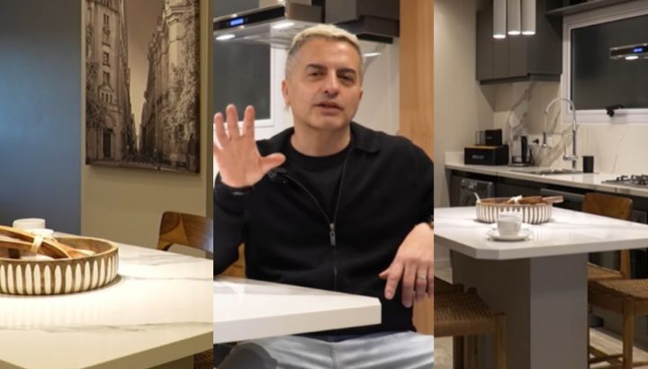 Amplia, moderna y con una puerta oculta que conduce al toilet: así es la cocina renovada de Ángel de Brito