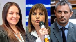 Sandra Pettovello, Patricia Bullrich y Martín Menem