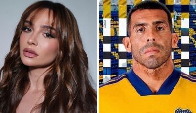 Brenda Asnicar y Carlos Tévez