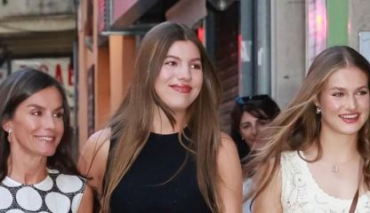 La reina Letizia Ortiz junto a sus hijas
