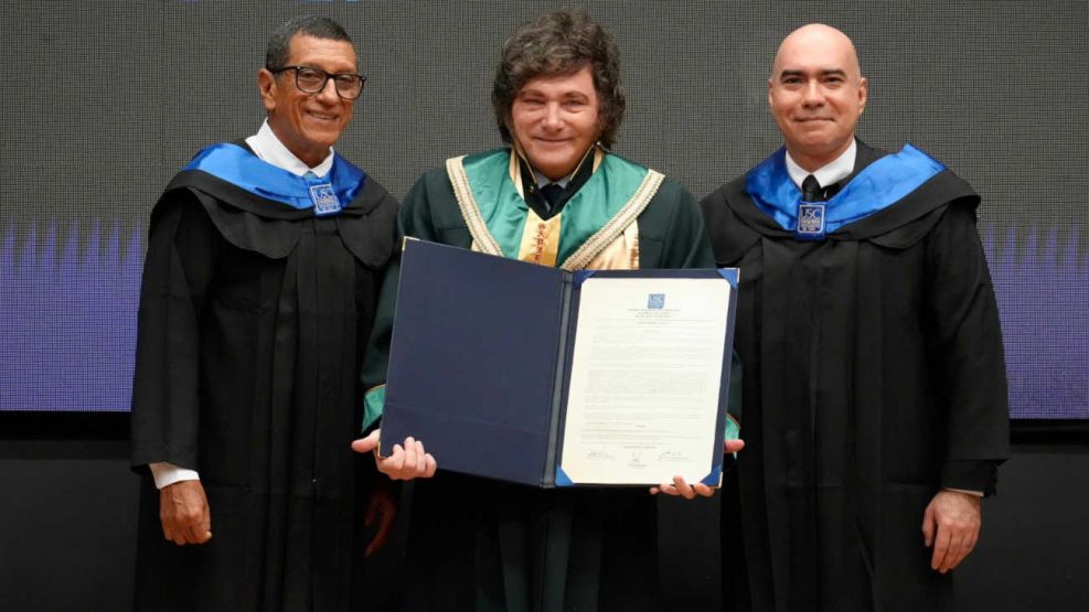 Javier Milei distinguido con el Doctorado Honoris Causa en Cali 07082026