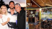 El bar de Jorge Messi en Rosario con un mural de Lionel Messi
