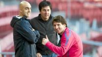 Jorge Messi y Lionel Messi en Barcelona