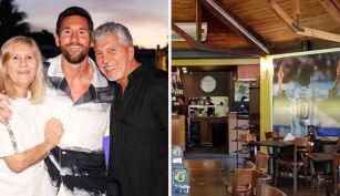 El bar de Jorge Messi en Rosario con un mural de Lionel Messi
