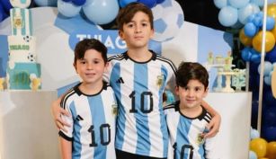 Thiago, Mateo y Ciro Messi