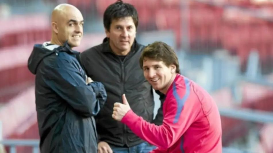 Jorge Messi y Lionel Messi en Barcelona