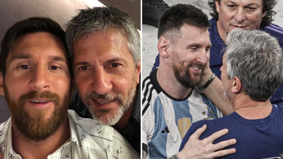 Lionel Messi y su papá Jorge Messi