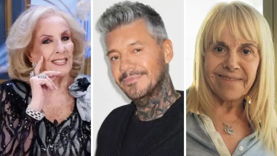 Mirtha Legrand, Marcelo Tinelli, Claudia Villafañe