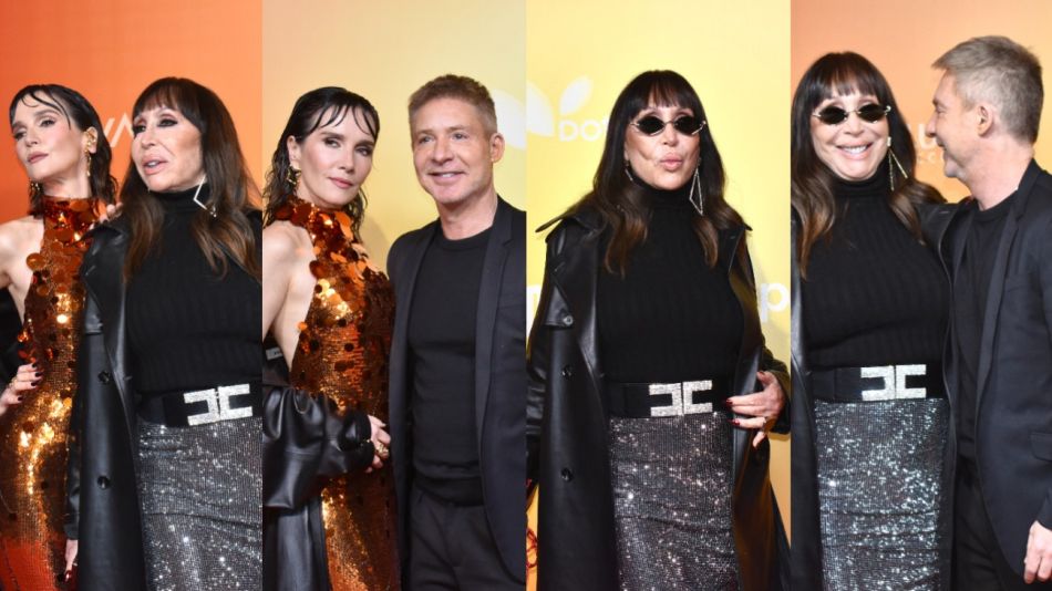 Adrián Suar, Natalia Oreiro y Moria Casán en la presentación de "Yo, Narciso"