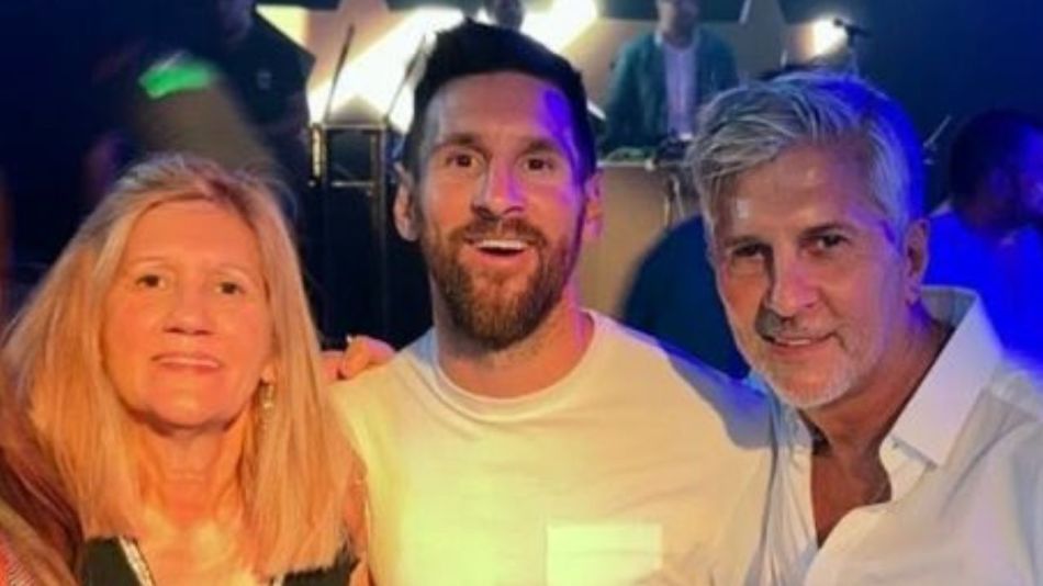 Celia Cuccittini, Lionel Messi y Jorge Messi