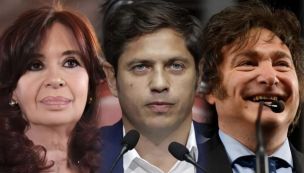 Milei, Cristina y Kicillof