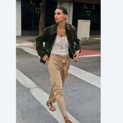 Pantalón paper bag Zara