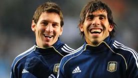 Lionel Messi y Carlos Tevez