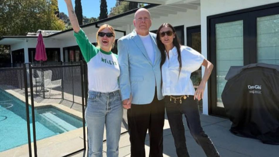 Tallulah Willis, Bruce Willis y Demi Moore