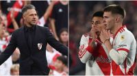 Martin Demichelis, Claudio Echeverri y Franco Mastantuono
