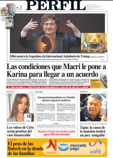 La tapa del Diario PERFIL del sábado 15 de agosto de 2026