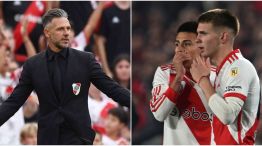 Martín Demichelis, Claudio Echeverri y Franco Mastantuono