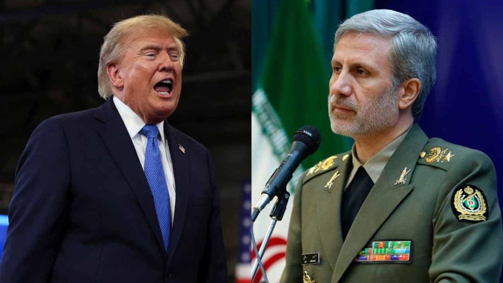 Donald Trump y Amir Hatami