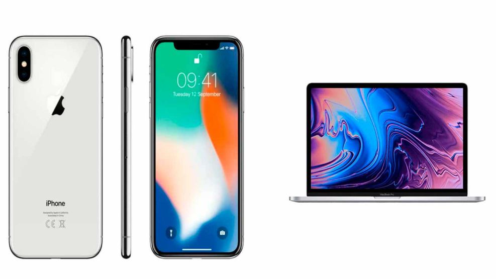 Iphone X y MacBook Pro 15 