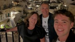 Sergio Lapegüe, Silvia "Bochi" Todaro y su hijo Franco
