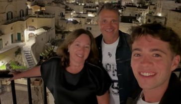 Sergio Lapegüe, Silvia "Bochi" Todaro y su hijo Franco