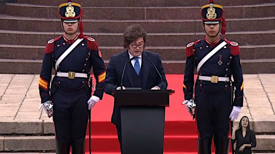 El presidente Javier Milei encabezó el acto en homenaje al general José de San Martín