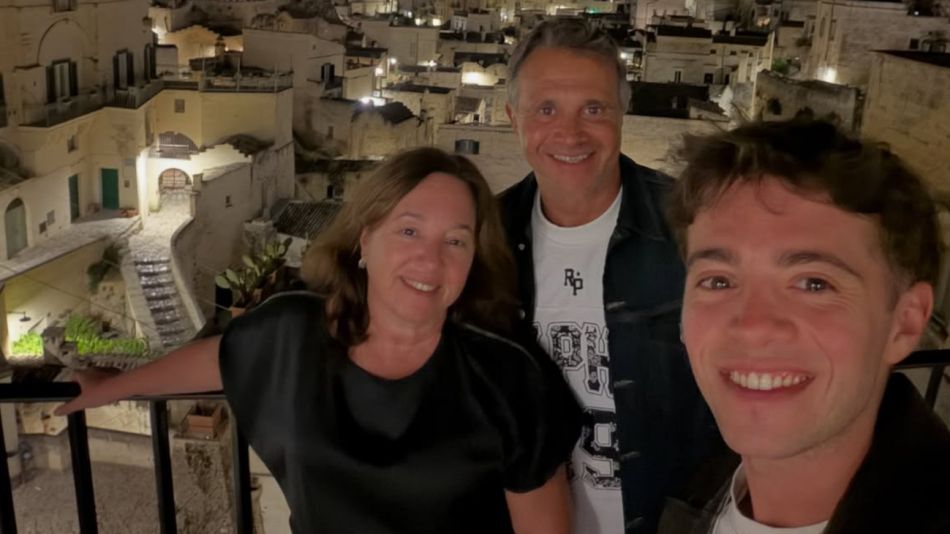 Sergio Lapegüe, Silvia "Bochi" Todaro y su hijo Franco
