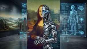 Gioconda cyberpunk IA