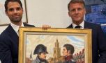  El cuadro de Napoleón con San Martín que Milei le regaló a Macron