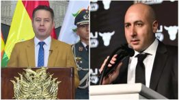 El vicepresidente boliviano Edmand Lara y Fernando Cerimedo.