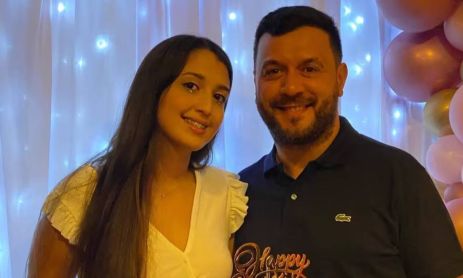 Lucas Sugo y su hija