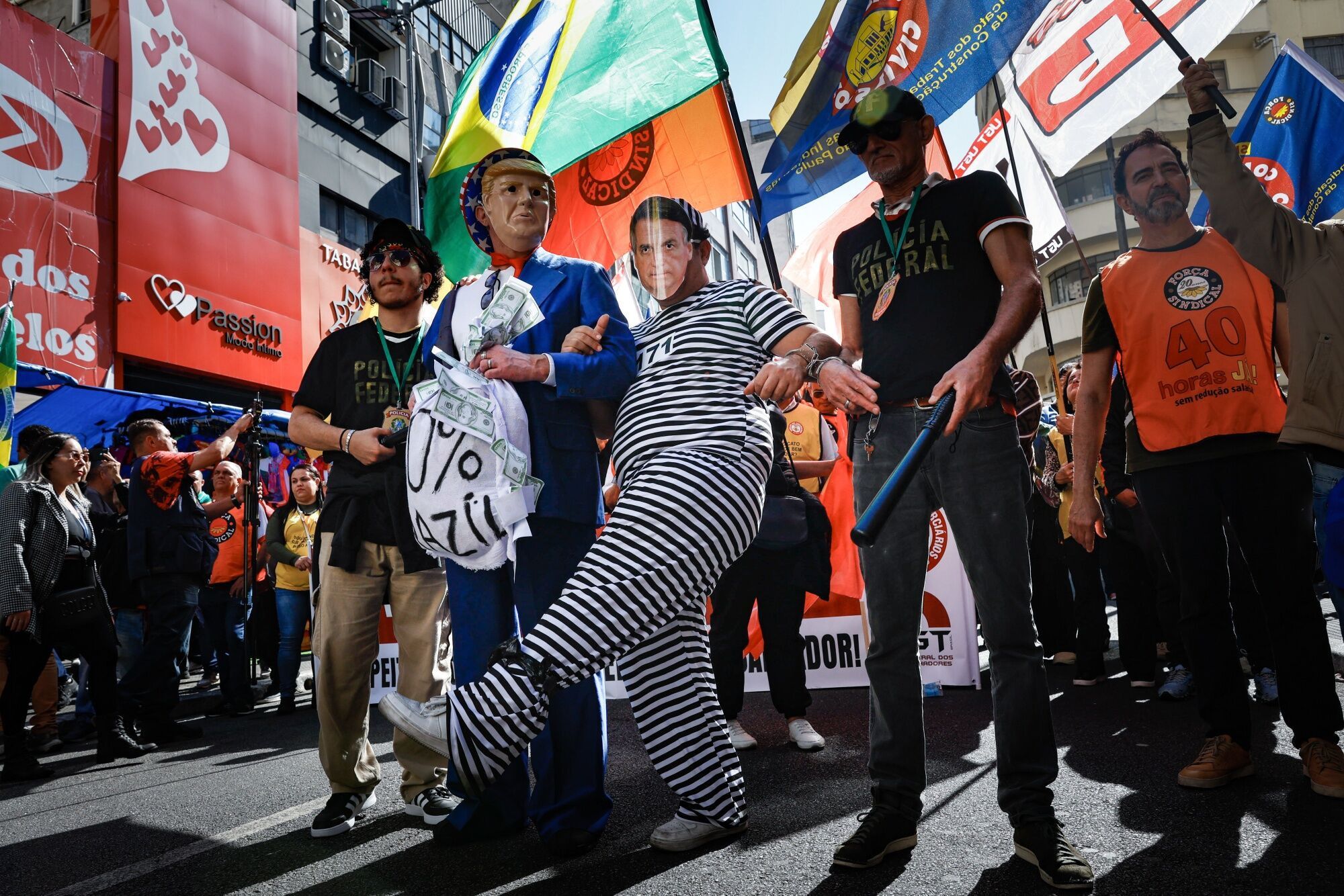 Protests As Trump Steps Up Pressure On Brazil