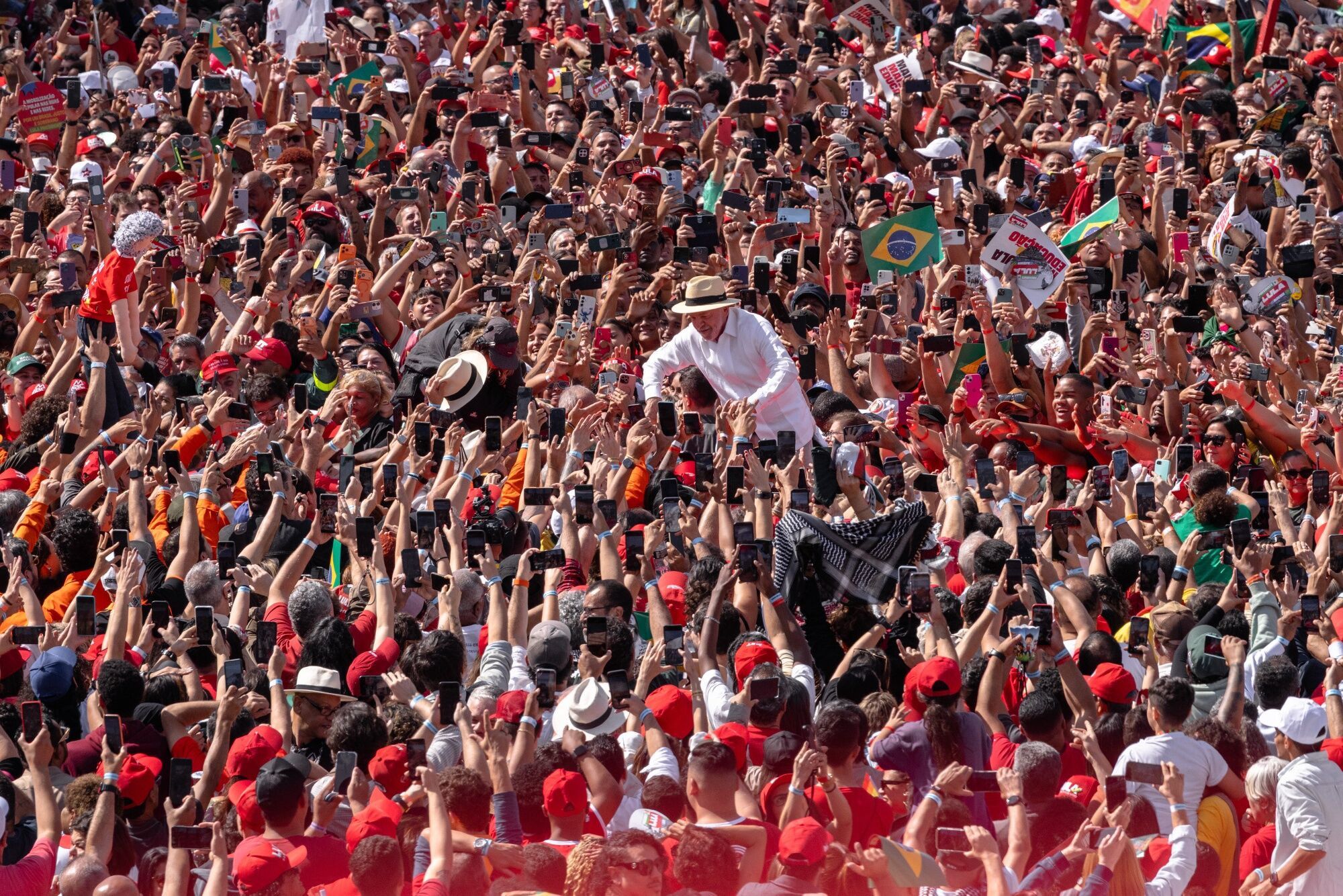 President Lula Holds Kickoff Campaign Rally