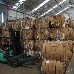 Cardboard recyling collected by cartoneros.