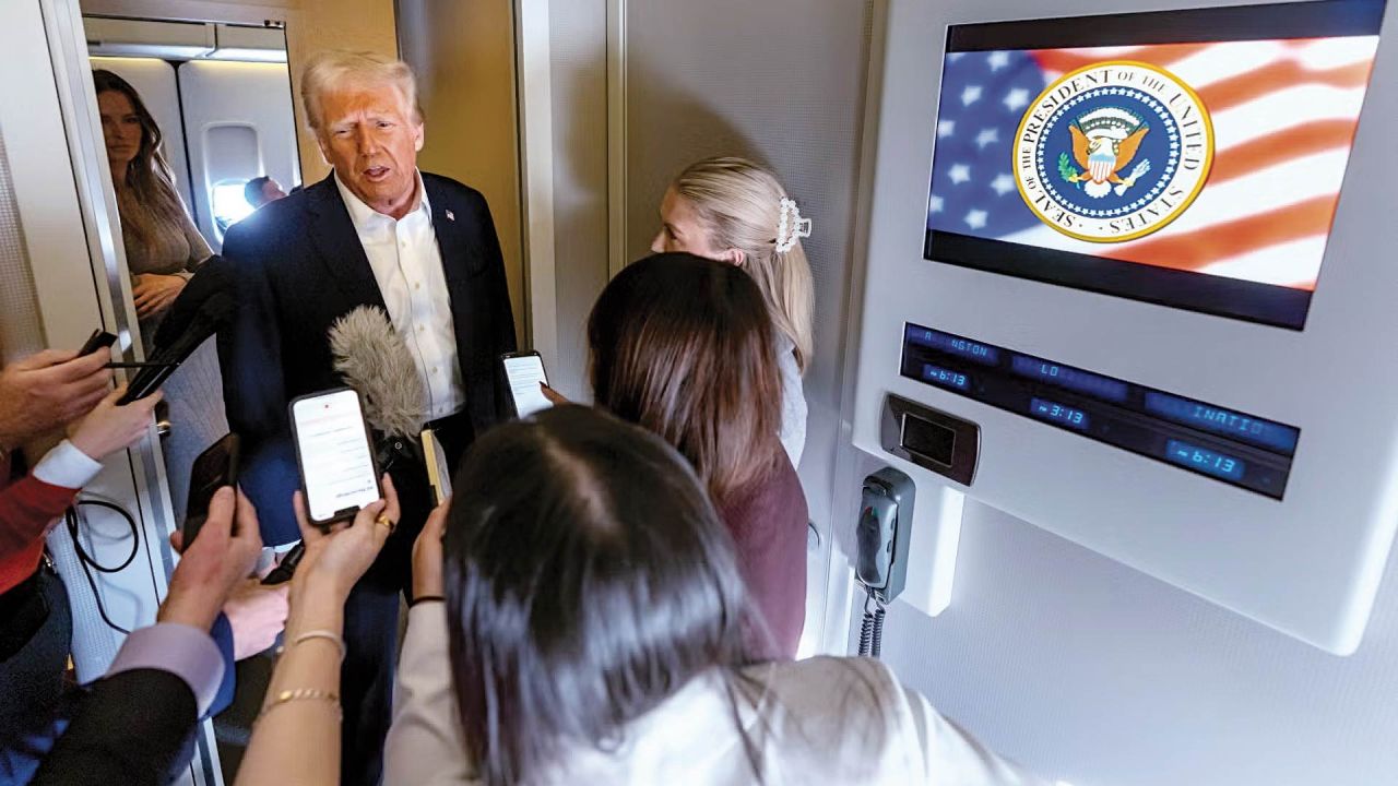 Trump en el Air Force One | Foto:AFP