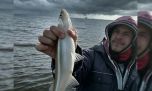 Desafió al mal tiempo y encontró al pejerrey: gran pesca en Las Barrancas