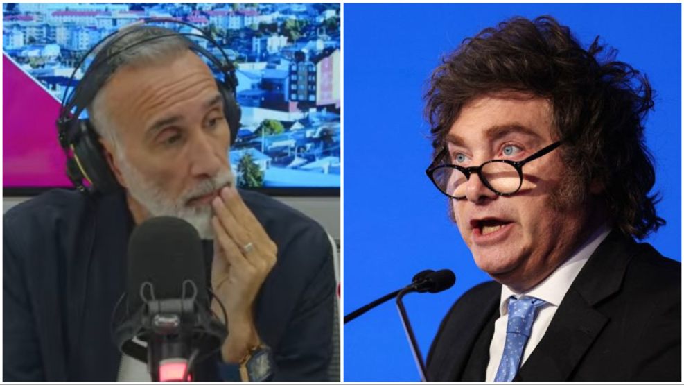 Gabriel Anello y el presidente Javier Milei.
